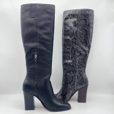 Luxury Women'S Round Toe Ankle Boots High Heel With Soft Embroidery Stitching