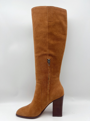 Genuine Womens Leather High Ankle Boots Square Toe ROHS Approved