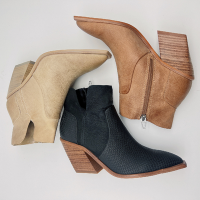 Brown Womens Leather Dress Boots ODM / OEM With Two Tone Finish