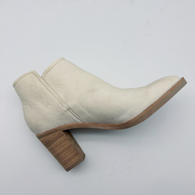 Women'S Genuine Leather Ankle Boots Pointed Toe Ankle Boots Chunky Heel