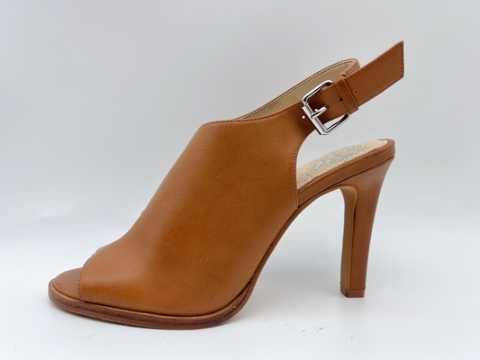 Tan High Heel Open Toe Sandals #6 - #11 Genuine Leather Womens Sandals SGS
