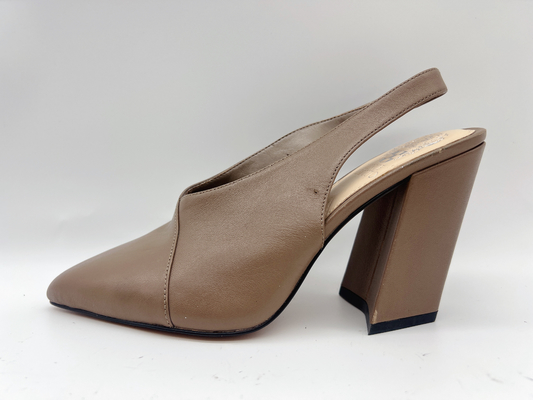 Lt Tan Ladies Soft Leather Sandals 5cm Stylish High Heels Sandals 10 Inch