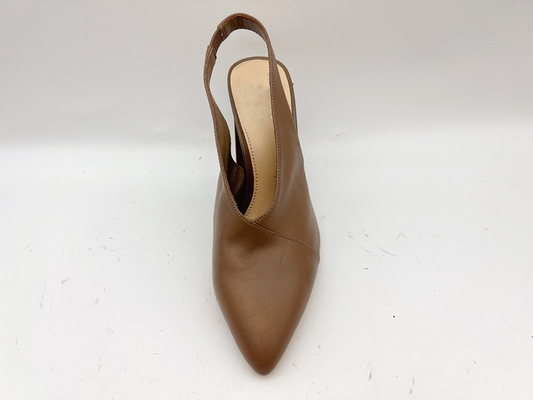 Lt Tan Ladies Soft Leather Sandals 5cm Stylish High Heels Sandals 10 Inch