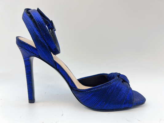 Woven Upper Ladies Soft Leather Sandals Elegant Purple Stiletto Open Toe Heel Sandals