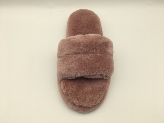 Stylish Womens Warm Winter Slippers Non Slip Pink Fleece Slippers