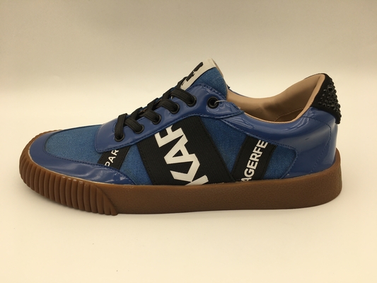 Navy Non Slip Womens Leisure Shoes One Unit TPR Outsole With Pusable Latex