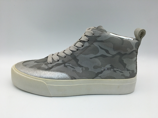 Ladies Lt Grey High Top Sport Shoes Comfortable Non Slip Basketball Shoes