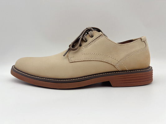 Lt Tan Womens Leather Slip Resistant Work Shoes Soft ODM / OEM