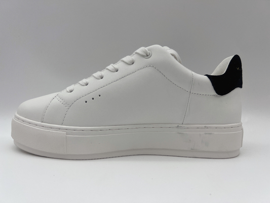 Classic White Leather Hiking Shoes Stylish Womens With Round Toes