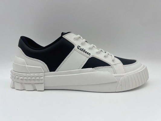 White And Black Leather Hiking Shoes Ladies With Wear Resistant Rubber Sole ROHS