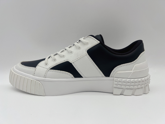 White And Black Leather Hiking Shoes Ladies With Wear Resistant Rubber Sole ROHS