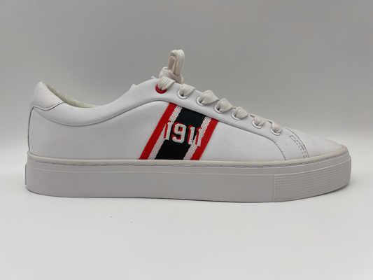 Stylish Anti Skid Sports Shoes White Womens Leather Tennis Shoes White
