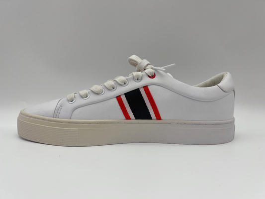Stylish Anti Skid Sports Shoes White Womens Leather Tennis Shoes White
