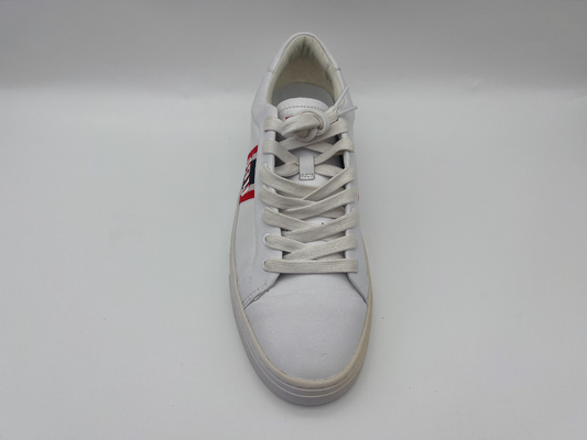 Stylish Anti Skid Sports Shoes White Womens Leather Tennis Shoes White