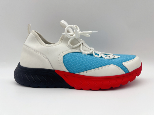 Red Blue Womens Leisure Shoes Soft Nappa Pu With One Unit Rubber Outsole