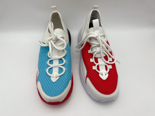 Red Blue Womens Leisure Shoes Soft Nappa Pu With One Unit Rubber Outsole
