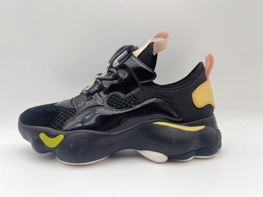 Black Ladies High Top Basketball Shoes Slip Resistant ODM / OEM
