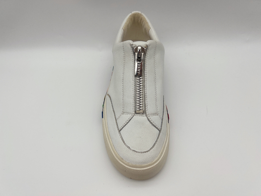 ODM Custom Athletic Sports Shoes soft Womens Patent Leather Tennis Shoes With Metal Zipper
