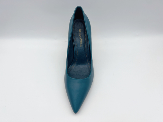 Navy Women Pumps Shoes Pointed Toe Closed Toe With 5cm Stiletto