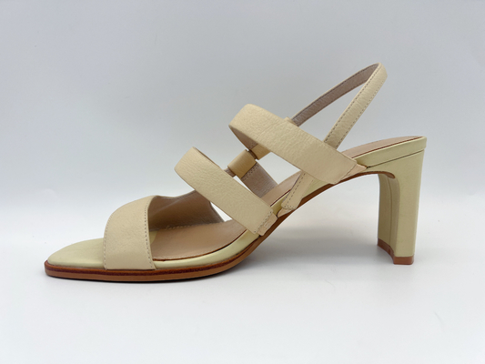 Beige Open Toe Women Pumps Shoes Genuine Leather With Soft Leeche Leather Upper