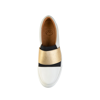 White Loafers Leather Hiking Shoes With Soft Cow Leather Upper