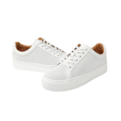 Soft Cow Leather White Hiking Shoes Womens Comfortable Breathable