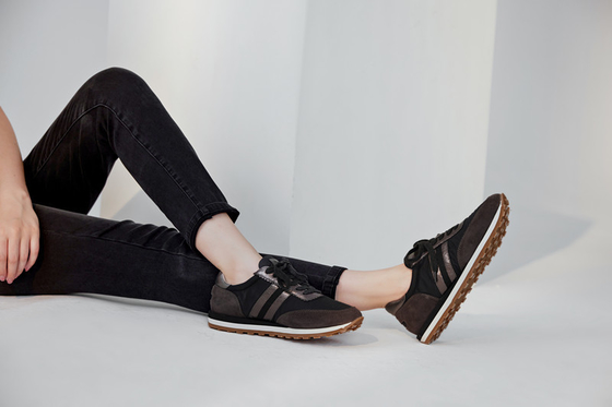 Soft Leather Womens Leisure Shoes 3mm Flat White Slip On Athletic Shoes