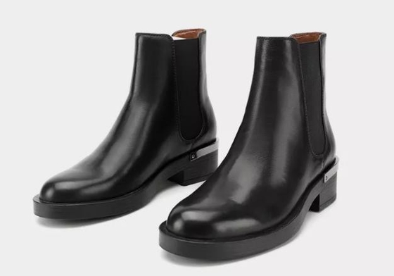 Customized Logo And Sizes Breathable Women Leather Short Boots Brown And Black
