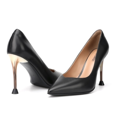 Womens White Patent Leather Dress Shoes 3.9 Inch Comfortable High Heels