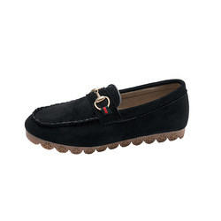 Warm Women's Casual Loafers , Soft Bottom Plus Velvet Flat Shoes New Styles