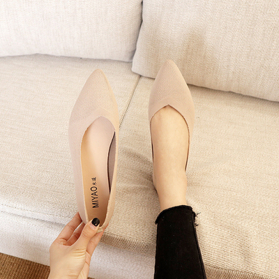 Soft Soled Woven Shoes 2022 Breathable Simple Flat Shoes Women'S New Style