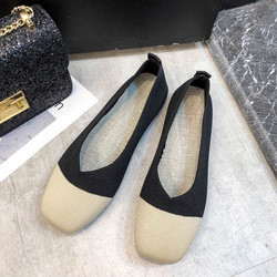 Wholesale Lightweight Knit Woven Shoes 2021 Breathable Flat Shoes For Women New Styles