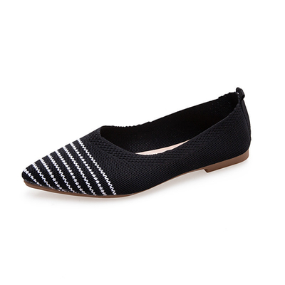 Knitted Pointed Flat Bottomed Daily All Match Women'S Loafers Lady Shoes Women Flats Shoes