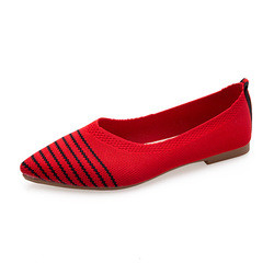 Knitted Pointed Flat Bottomed Daily All Match Women'S Loafers Lady Shoes Women Flats Shoes