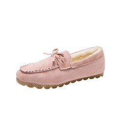 Flat Beef Tendon Plus Velvet Casual Ladies Cotton Shoes Lazy