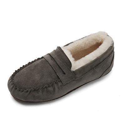 Warm Low Heel Round Toe Velvet Cotton Plush One Step Shoes for Commuter