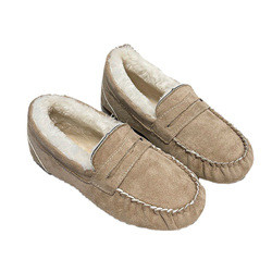 Warm Low Heel Round Toe Velvet Cotton Plush One Step Shoes for Commuter