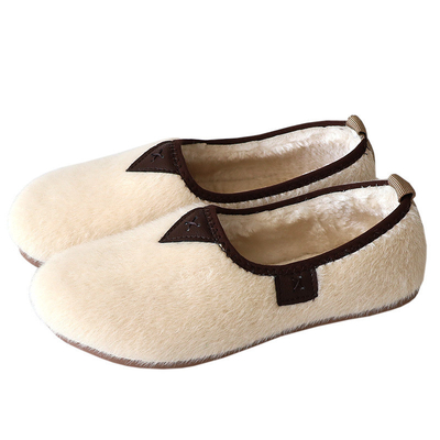 Pregnant Women Cotton Soft Soled Shoes Flat Bottomed Plus Velvet Warm Peasy