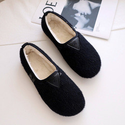 Pregnant Women Cotton Soft Soled Shoes Flat Bottomed Plus Velvet Warm Peasy