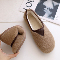 Pregnant Women Cotton Soft Soled Shoes Flat Bottomed Plus Velvet Warm Peasy