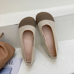 Soft Soled Knitted Shallow Mouth Shoes Female Spring Summer Flat Pedal Fairy Style