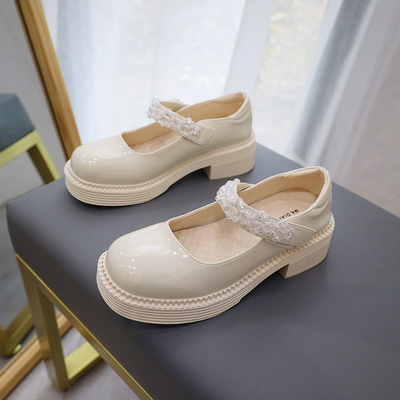 Children Light Casual Shoes , Back To School Girls Comfortable Leather Shoes Black