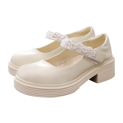 Children Light Casual Shoes , Back To School Girls Comfortable Leather Shoes Black
