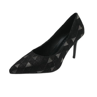 Lace Print Summer Light Single Ladies High Heel Shoe Shallow Mouth Stiletto