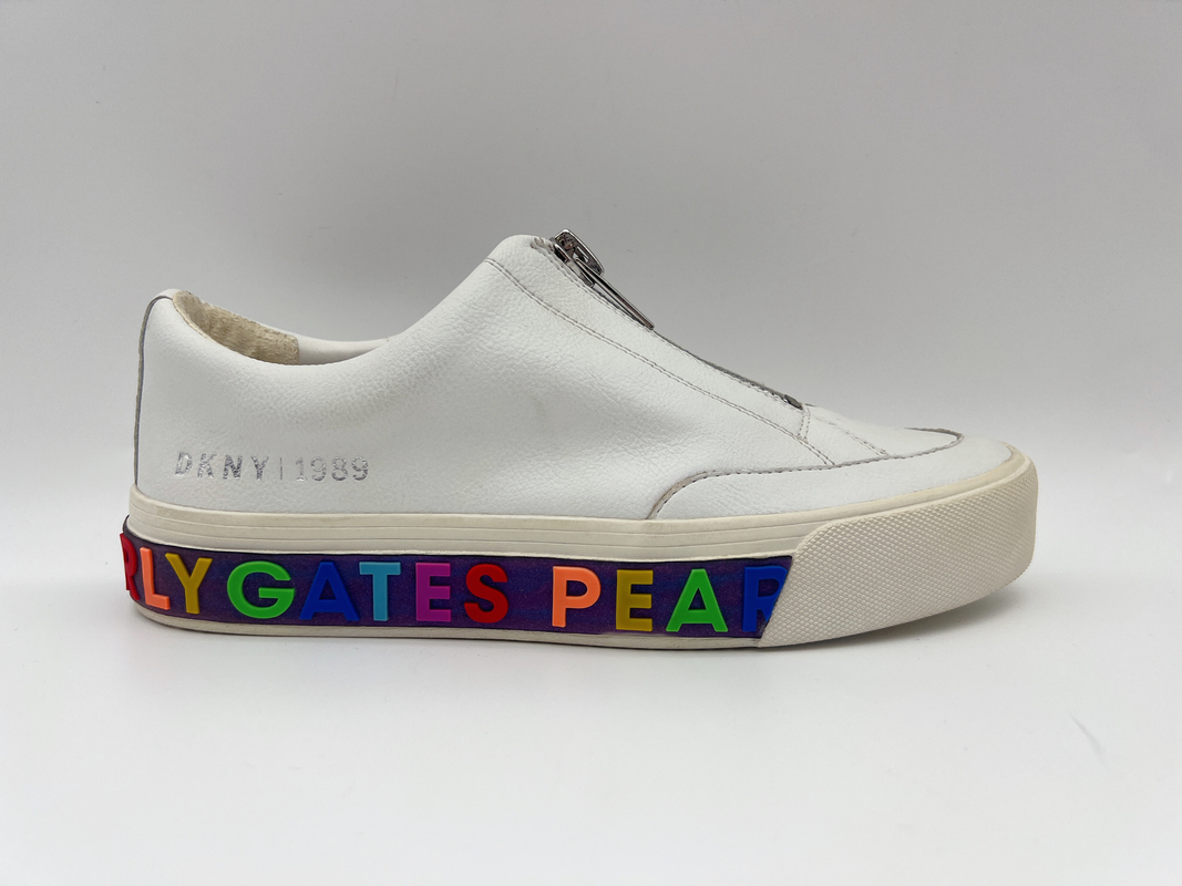 ODM Custom Athletic Sports Shoes soft Womens Patent Leather Tennis Shoes With Metal Zipper